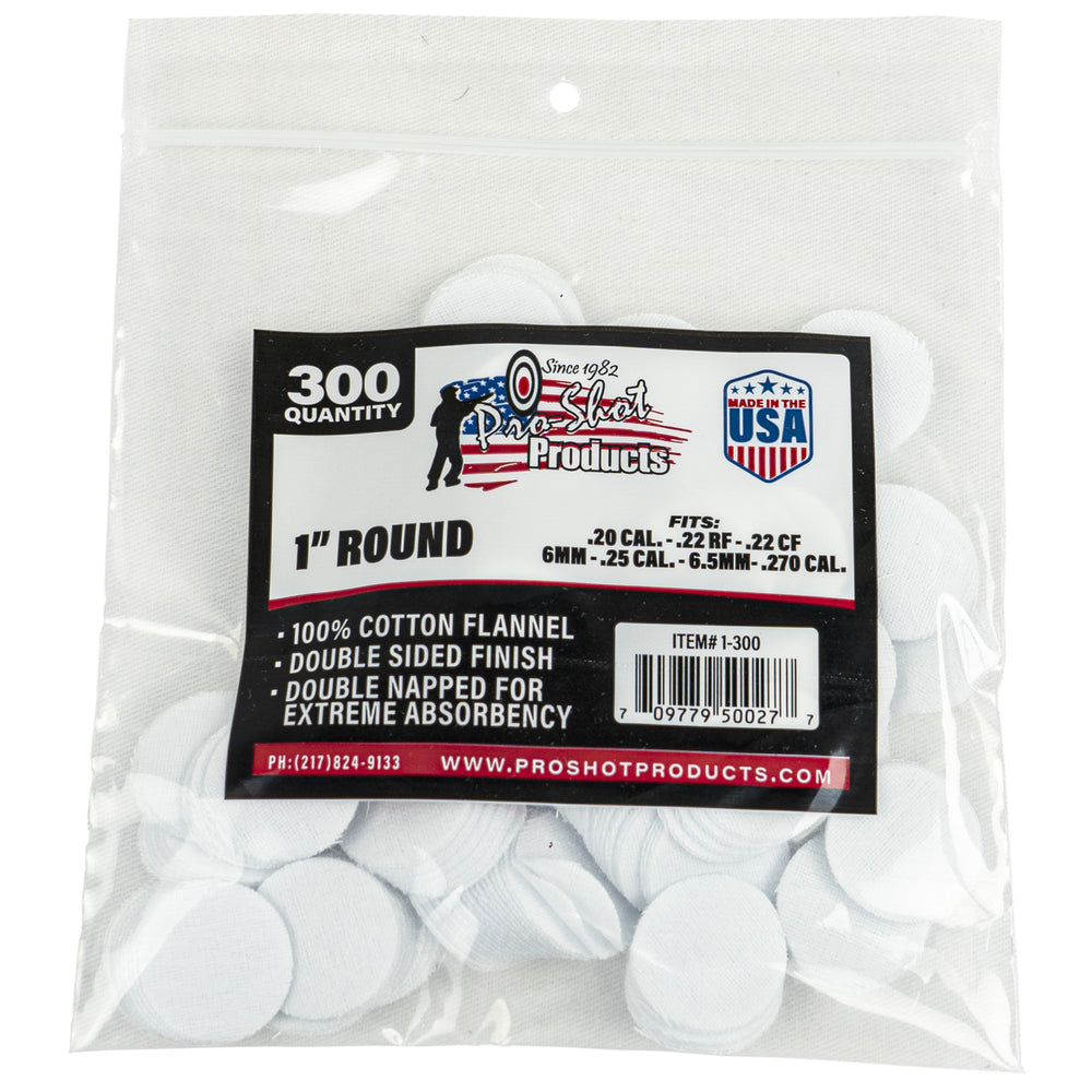 Pro-Shot Patches .22-.270 Caliber 1", 300 Count, view 1