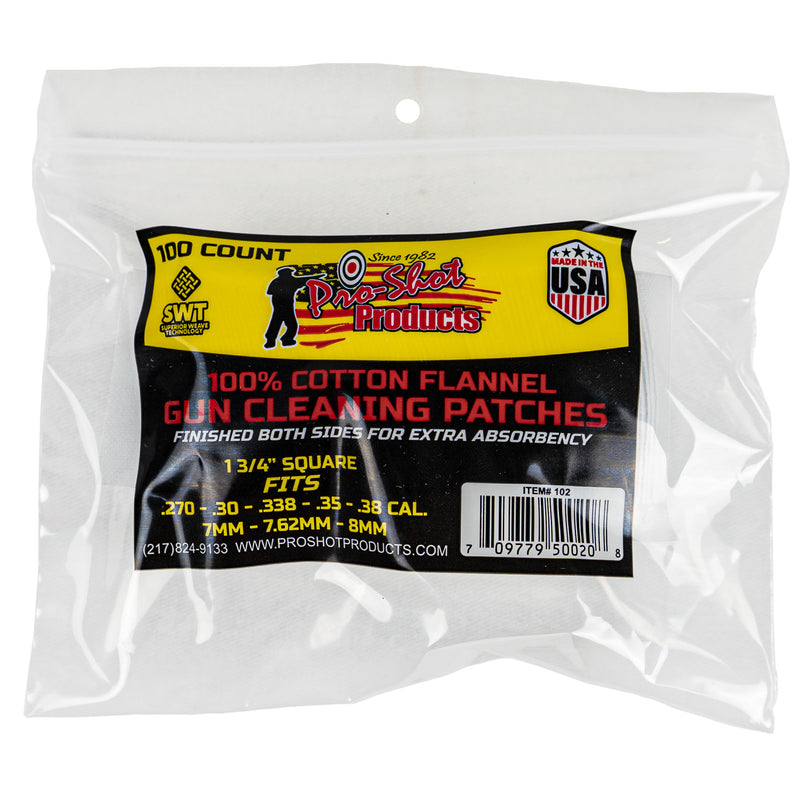 Pro-Shot Patches .270-.38 Caliber, 100 Count